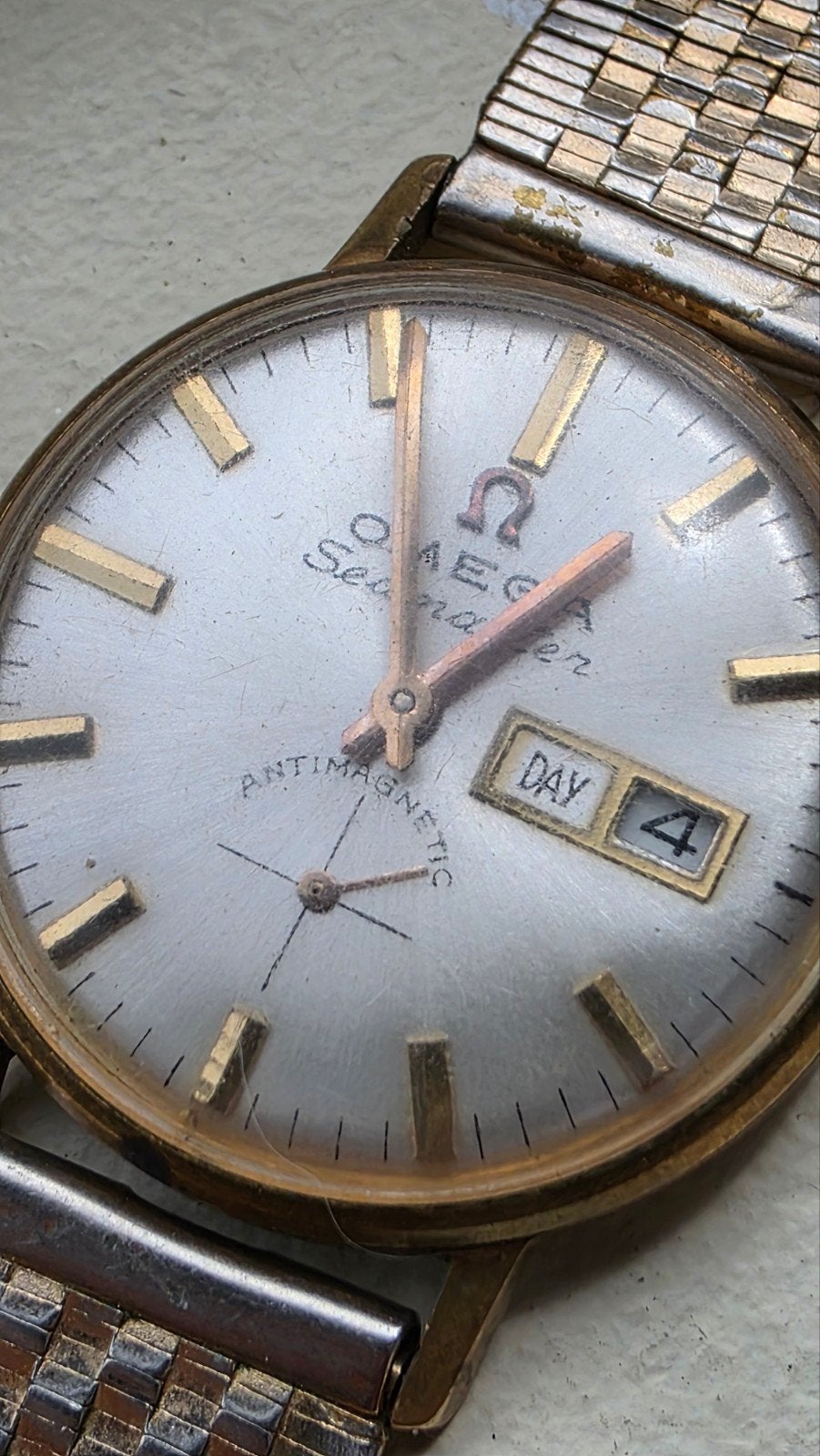 vintage Omega horloge, Bijoux, Sacs & Beauté, Montres | Hommes, Enlèvement ou Envoi, Utilisé, Montre-bracelet, Omega
