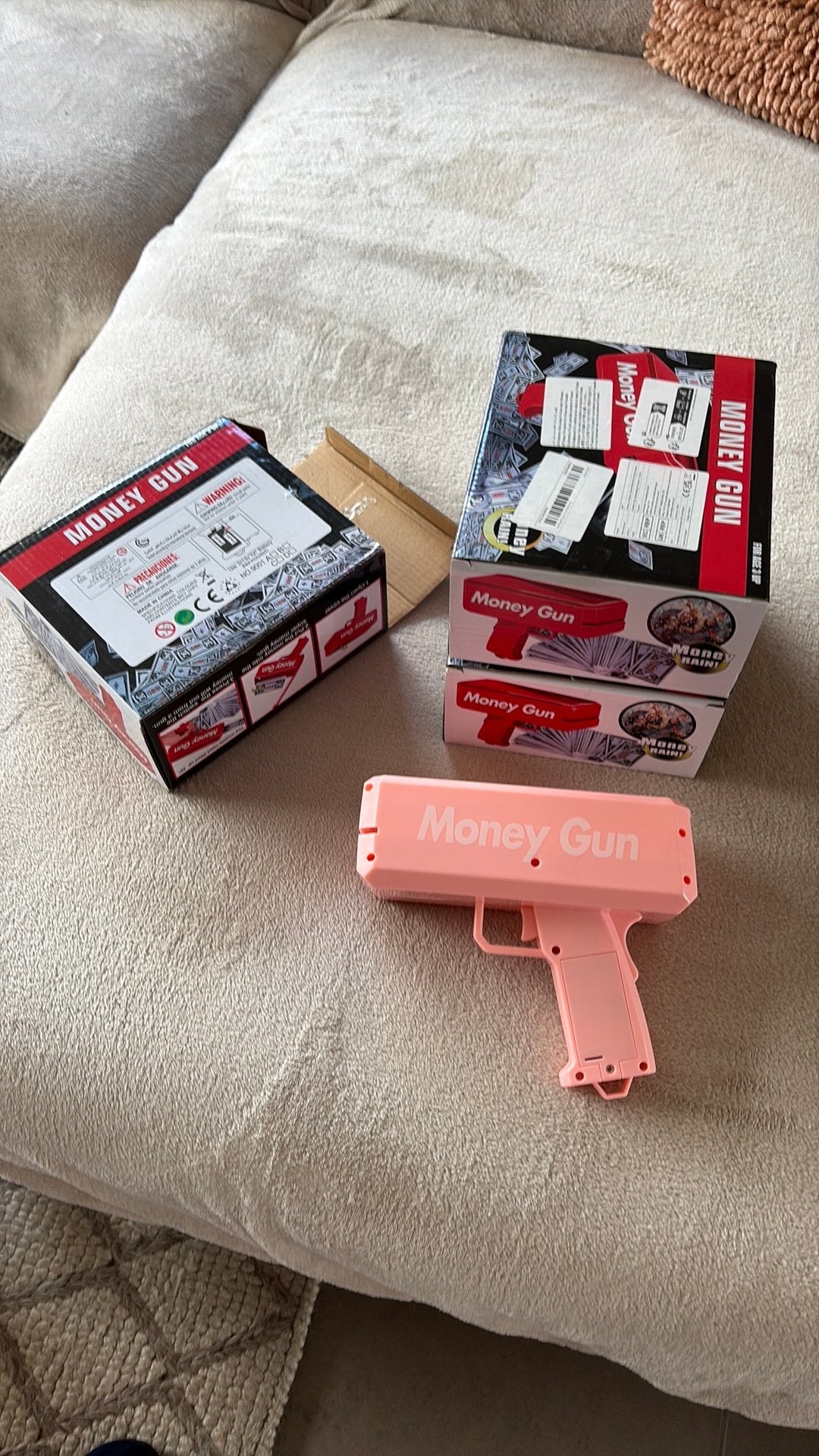 Money gun roze, Ophalen of Verzenden, Zo goed als nieuw