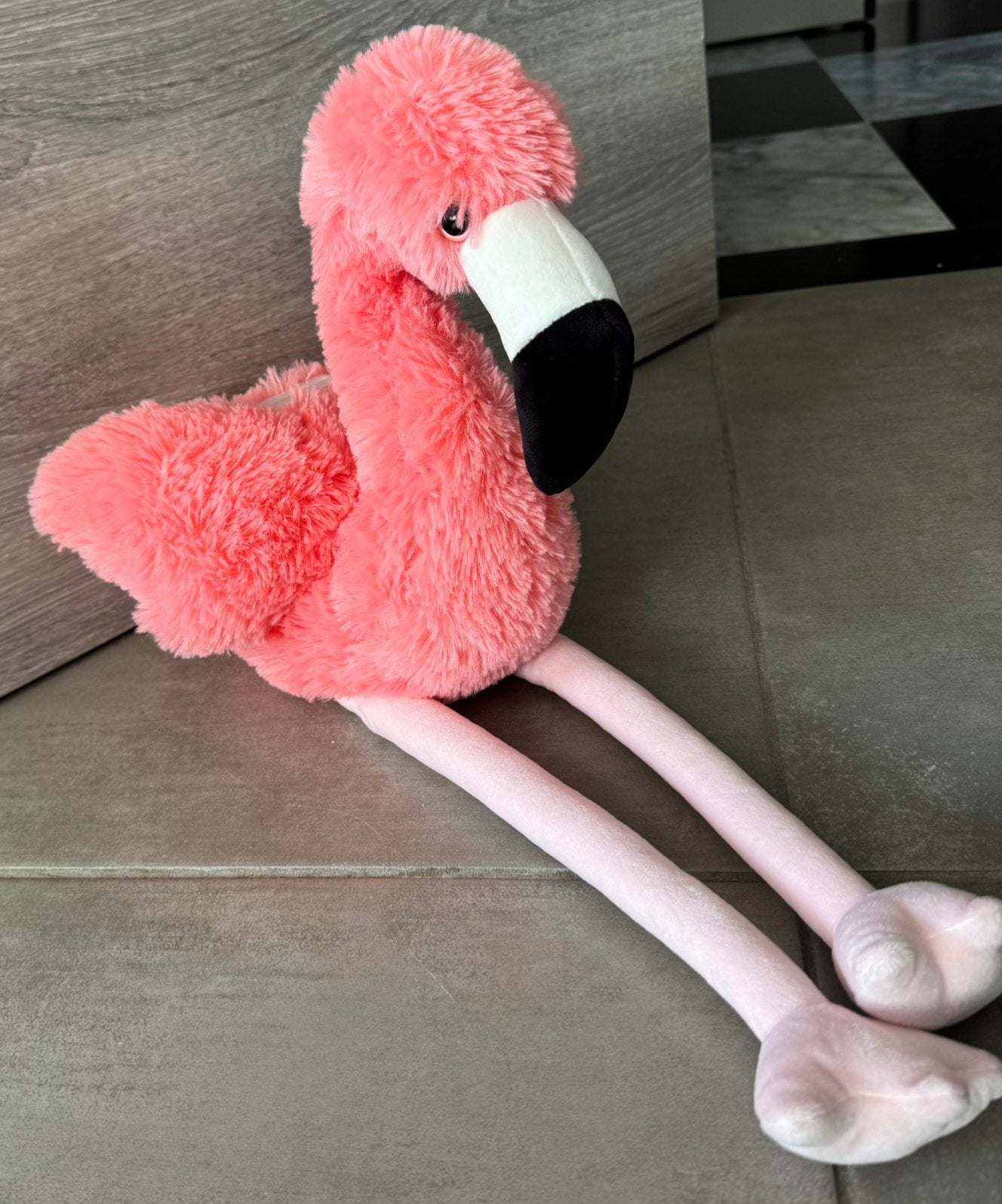 Spaarpot flamingo Roos Pluche, Verzamelen, Ophalen, Zo goed als nieuw, Kunststof, Dier