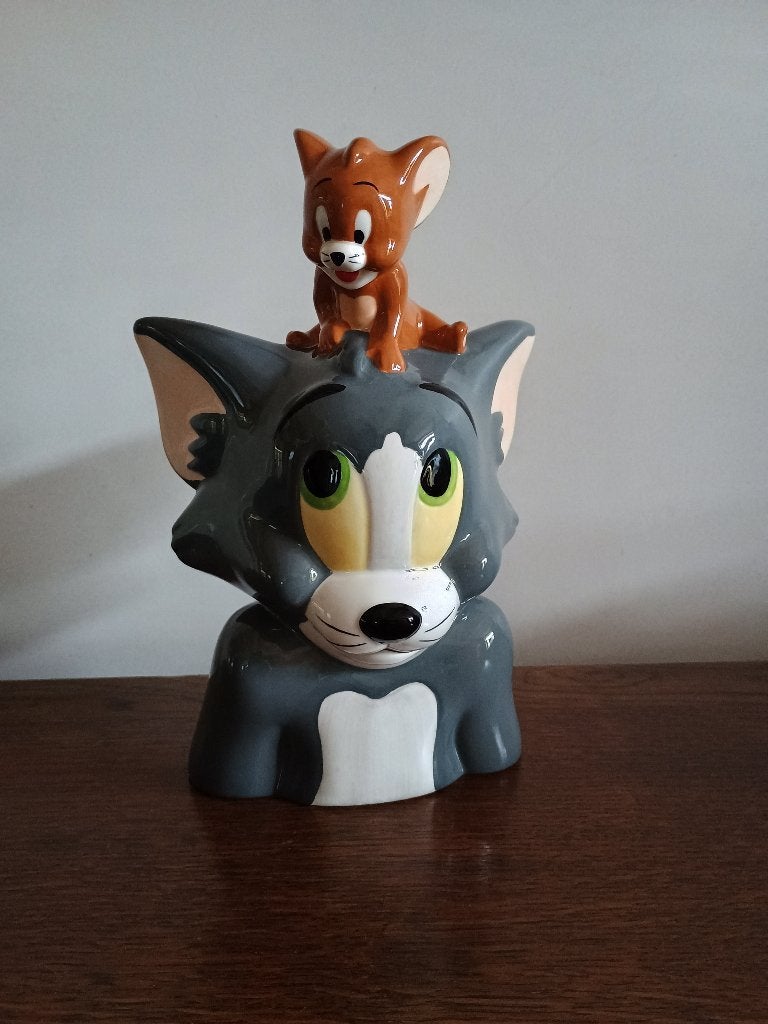 Tirelire TOM & JERRY by Tropico Diffusions, Enlèvement ou Envoi, Comme neuf, Pierre, Poterie ou Céramique, Figurine de Bande dessinée ou de Dessin animé
