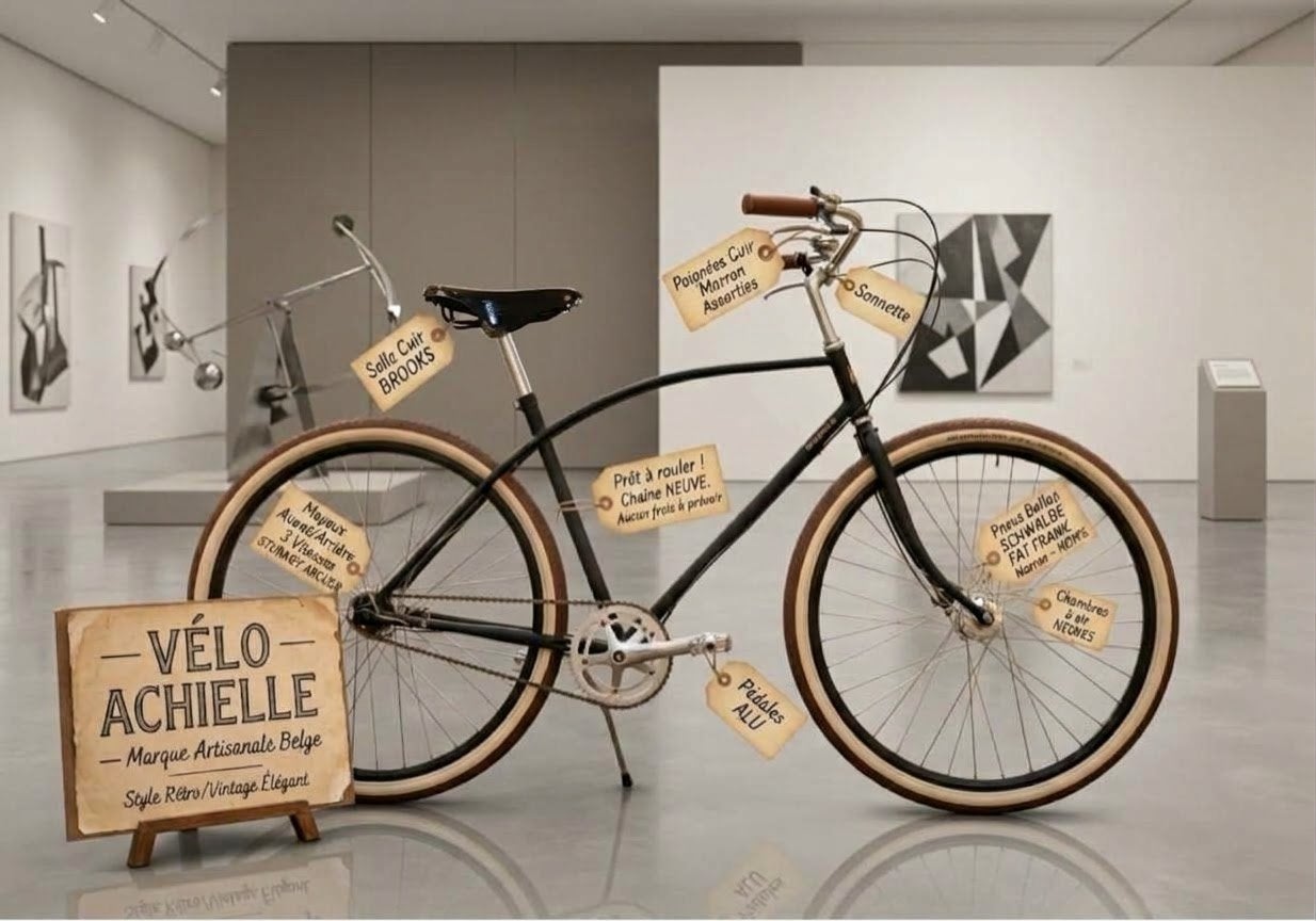 Achielle Omer fiets — Brooks zadel — Sturmey Archer naven, Ophalen, Gebruikt, Staal, Cruiser
