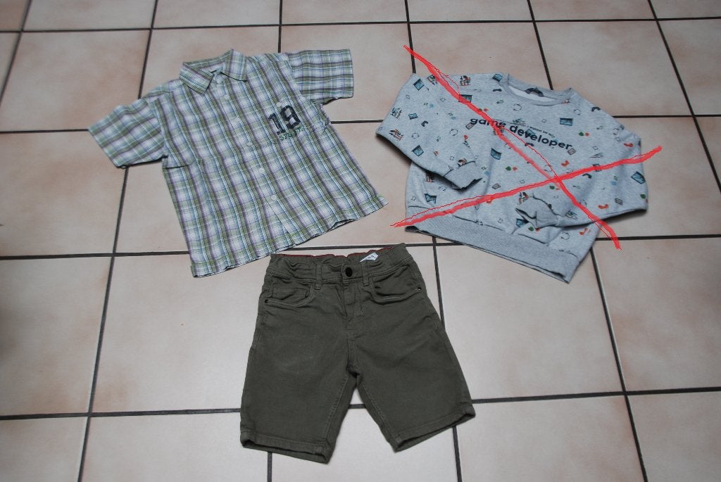 Garçon Lot de 2 vêtements "jbc" assortis T134 ou 9/10A TBon!, Garçon, Enlèvement ou Envoi, Ensemble, JBC