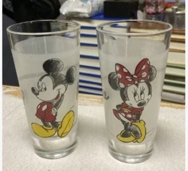 Minnie & Mickey glazen, Verzamelen, Ophalen, Zo goed als nieuw