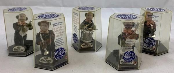The Mini-Pet Los Macacos Apen Set 5 Stuks Muzikanten Boer, Verzenden, Zo goed als nieuw