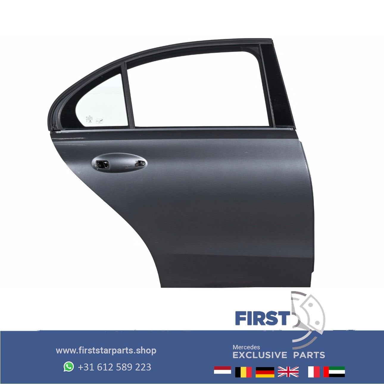 W206 S206 C KLASSE DEUR PORTIER RECHTSACHTER COMPLEET ZWART