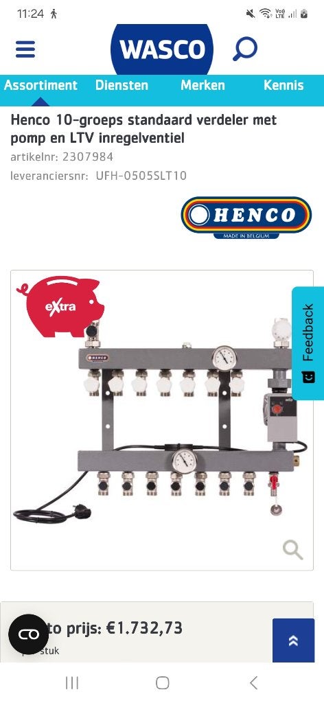 Chauffage au sol Henco neuf !, Bricolage & Construction, Enlèvement, Neuf, Autres types