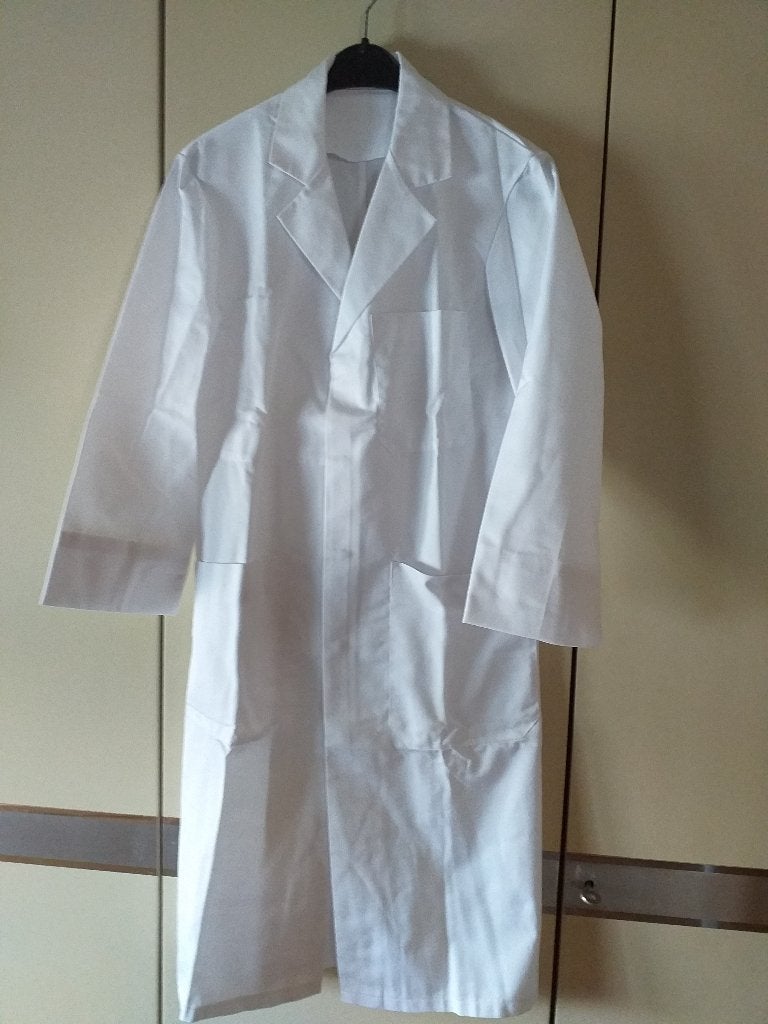 NIEUW witte laboratoriumjas of -schort met lange mouwen, Zakelijke goederen, Overige Zakelijke goederen, Ophalen of Verzenden