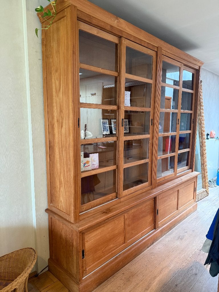 vitrinekast, Huis en Inrichting, Ophalen, 200 cm of meer, Teakhout, 200 cm of meer