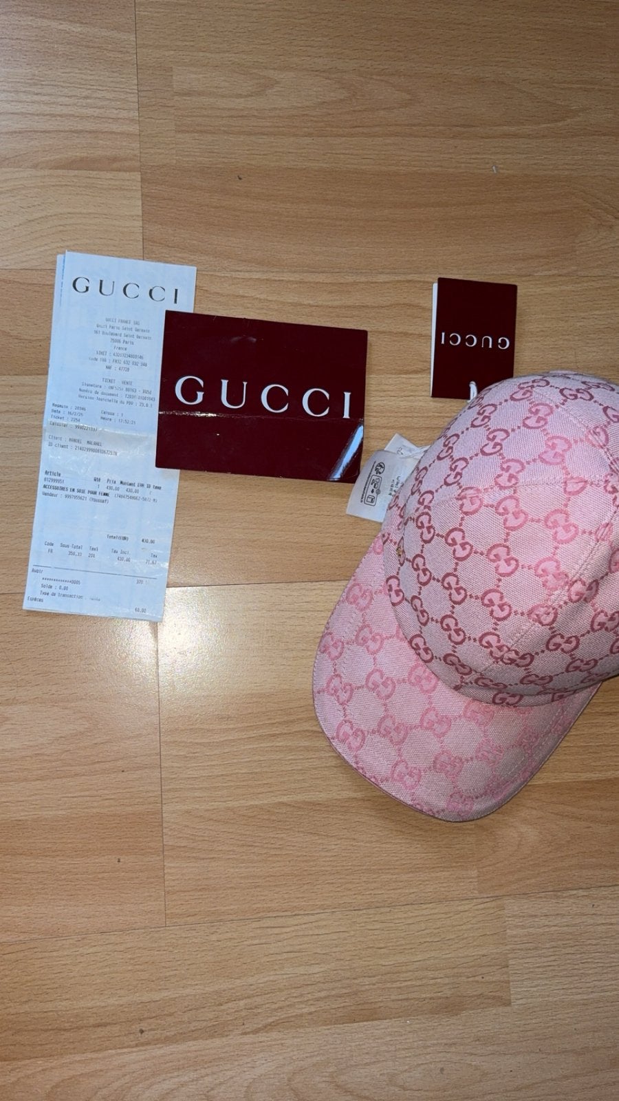 Casquette gucci dubai rose taille M 2k25, Enlèvement, Comme neuf
