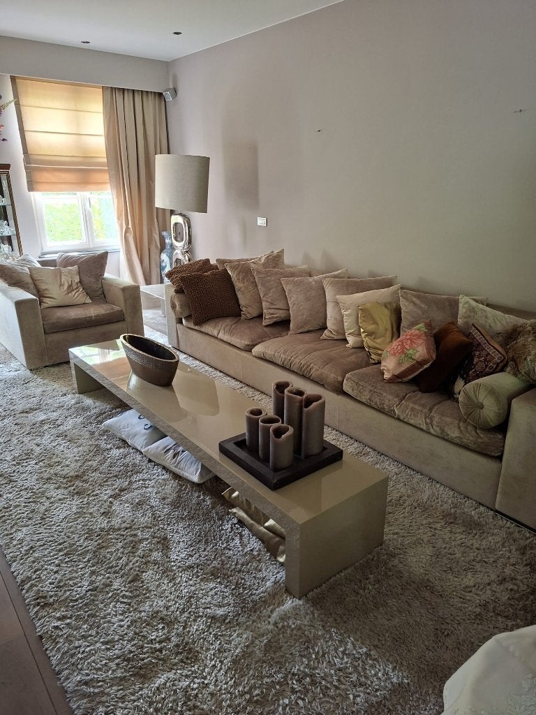 Eric Kuster u bank Hoekbank + tafel + zetel  Velvet grijs, 100 à 125 cm, 300 cm ou plus, Quatre personnes ou plus, Banc droit