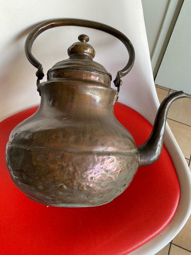 Bouilloire 1930 genre cuivre, Antiquités & Art, Antiquités | Bronze & Cuivre, Enlèvement ou Envoi, Cuivre