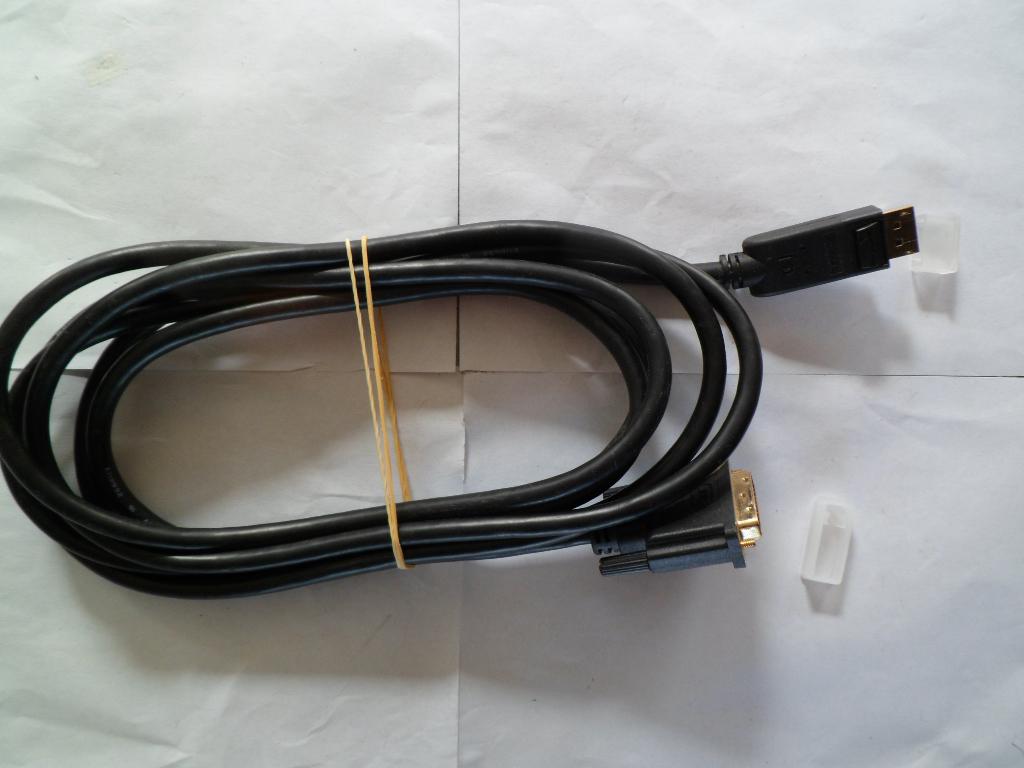 Câble DVI-D Dual Link vers DisplayPort L = 3 mètres, doré, Enlèvement