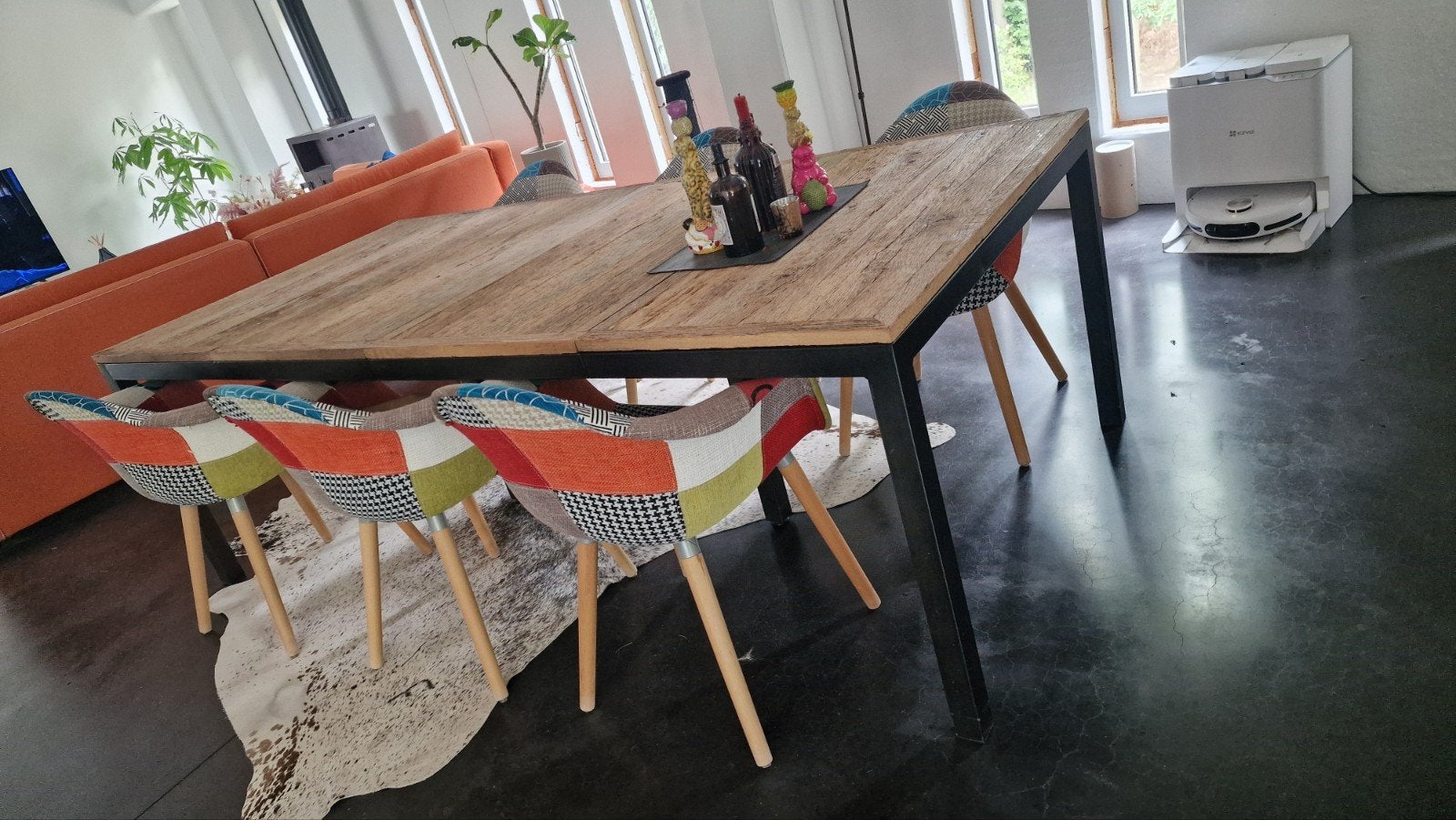 Uitschuifbare eettafel POMAX, Ophalen, Gebruikt, 100 tot 150 cm, 200 cm of meer
