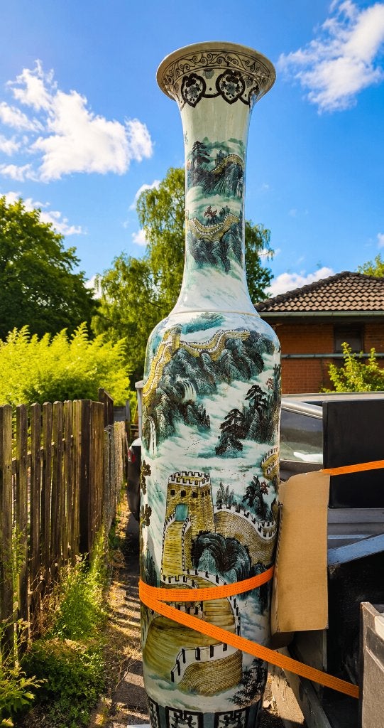Unieke en prachtige grote decoratieve vaas van +/- 3,5 meter, Ophalen, Geschikt voor buiten, Meerkleurig, Nieuw