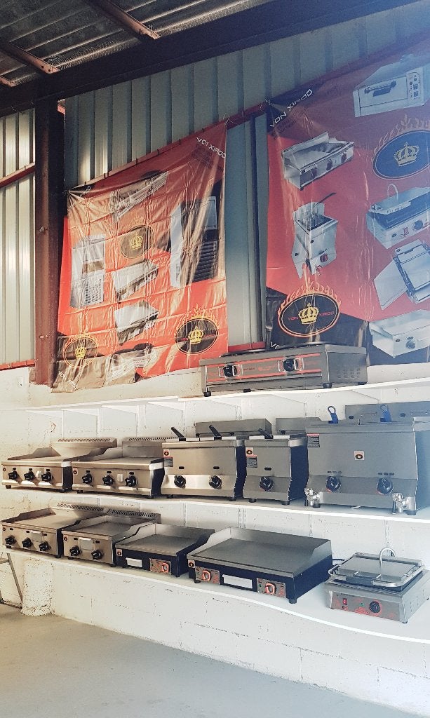 Friteuse Pro chromé Gaz 2x12L Neuve Garantie, Enlèvement, Neuf, dans son emballage, Cuisinière, Friteuse et Grils