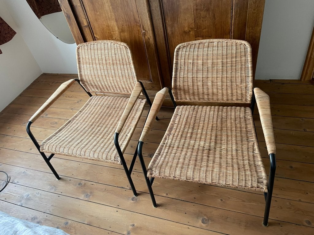 Rotan zetel Ulriksberg 2 stuks, Ophalen, Gebruikt, Eenpersoons, Minder dan 75 cm