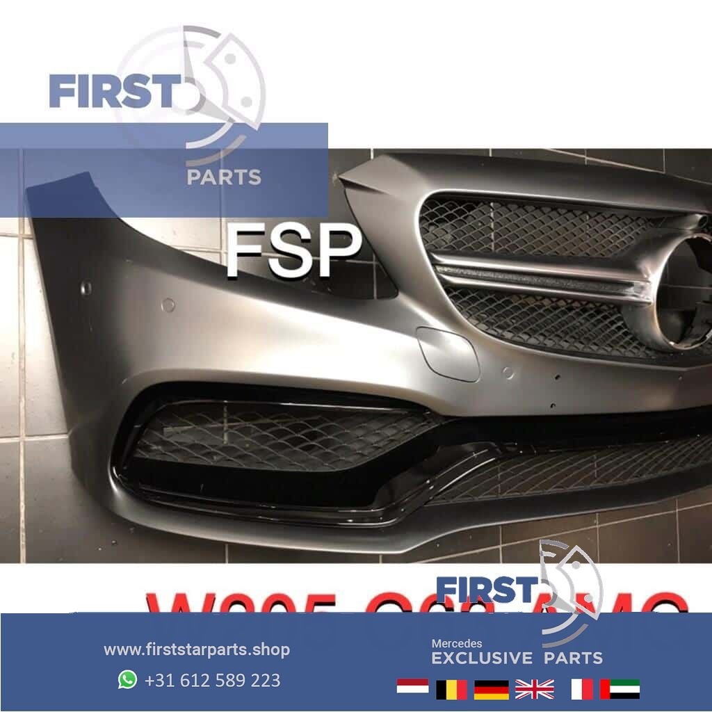 W205 C63 AMG Voorbumper compleet origineel Mercedes C Klasse, Gebruikt, -, Voor, Ophalen of Verzenden