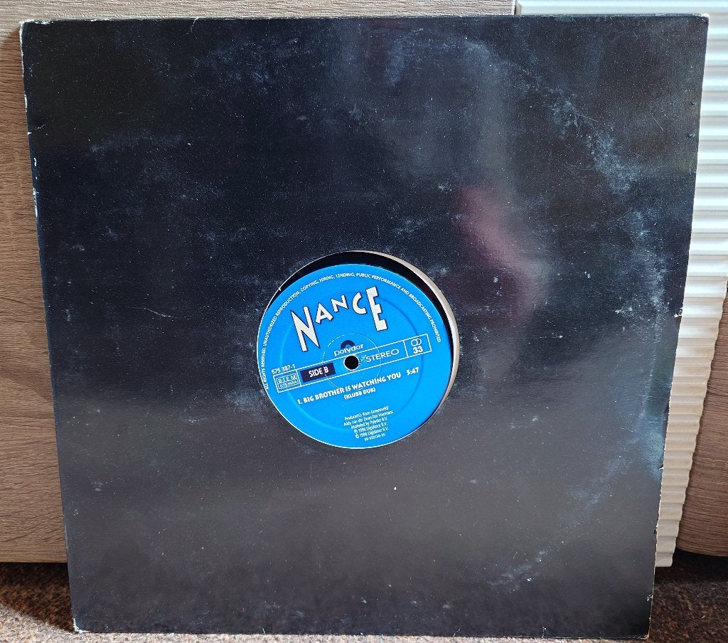 Nance - Big Brother Is Watching You (12"), CD & DVD, Vinyles | Dance & House, 12 pouces, 1990 - 1999, Dance populaire, Utilisé