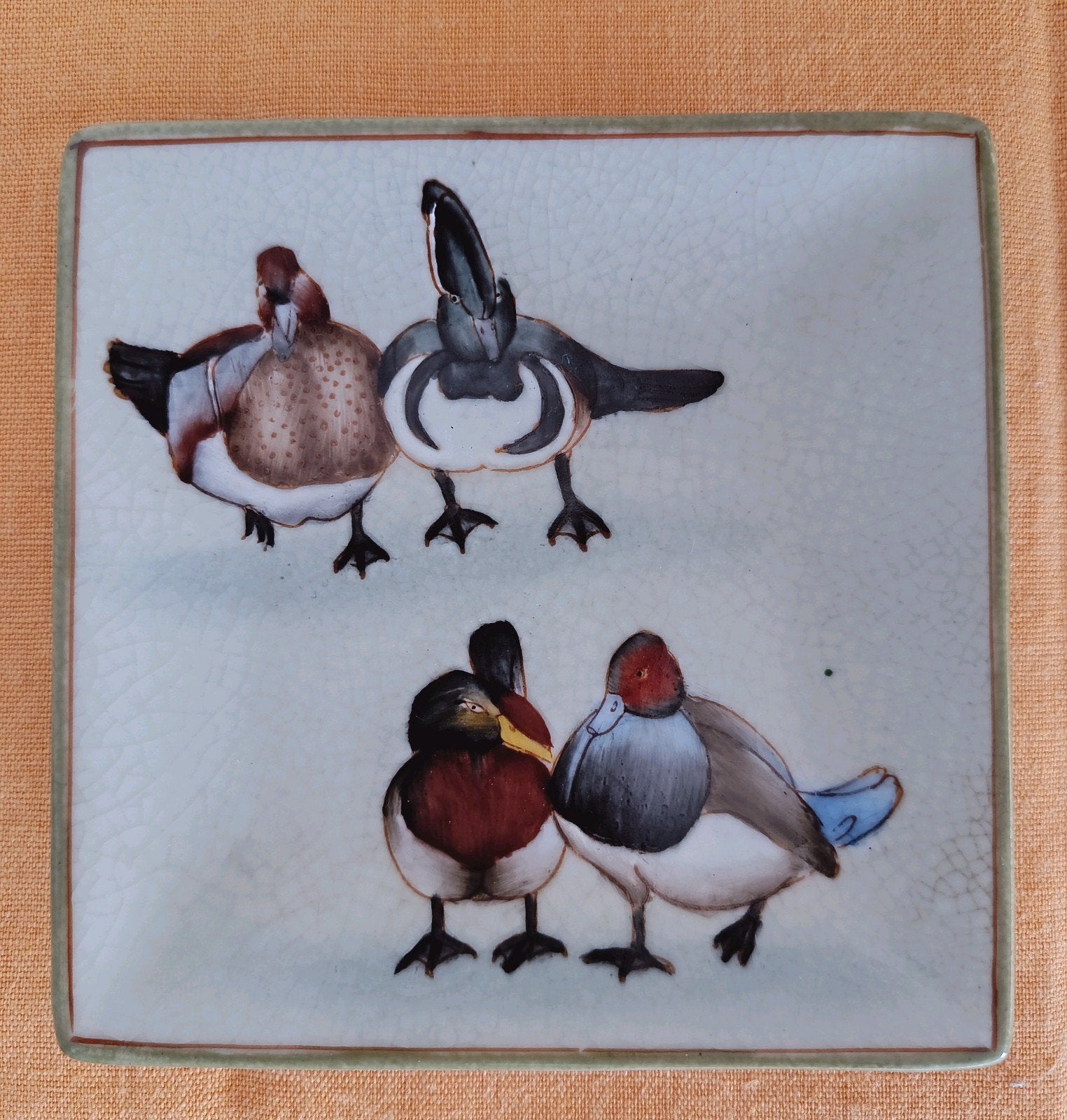 Petite coupelle carrée en céramique, 11.5x11.5, Maison & Meubles, Enlèvement ou Envoi, Utilisé, Pierre/céramique
