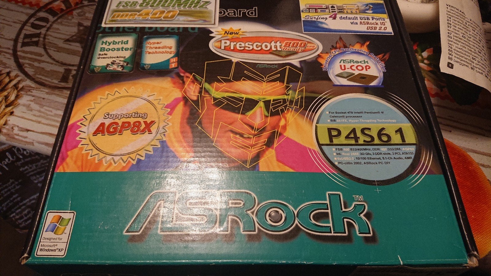 Asrock P4S61 socket 478 moederbord nieuw in doos, Computers en Software, Ophalen of Verzenden, Asrock