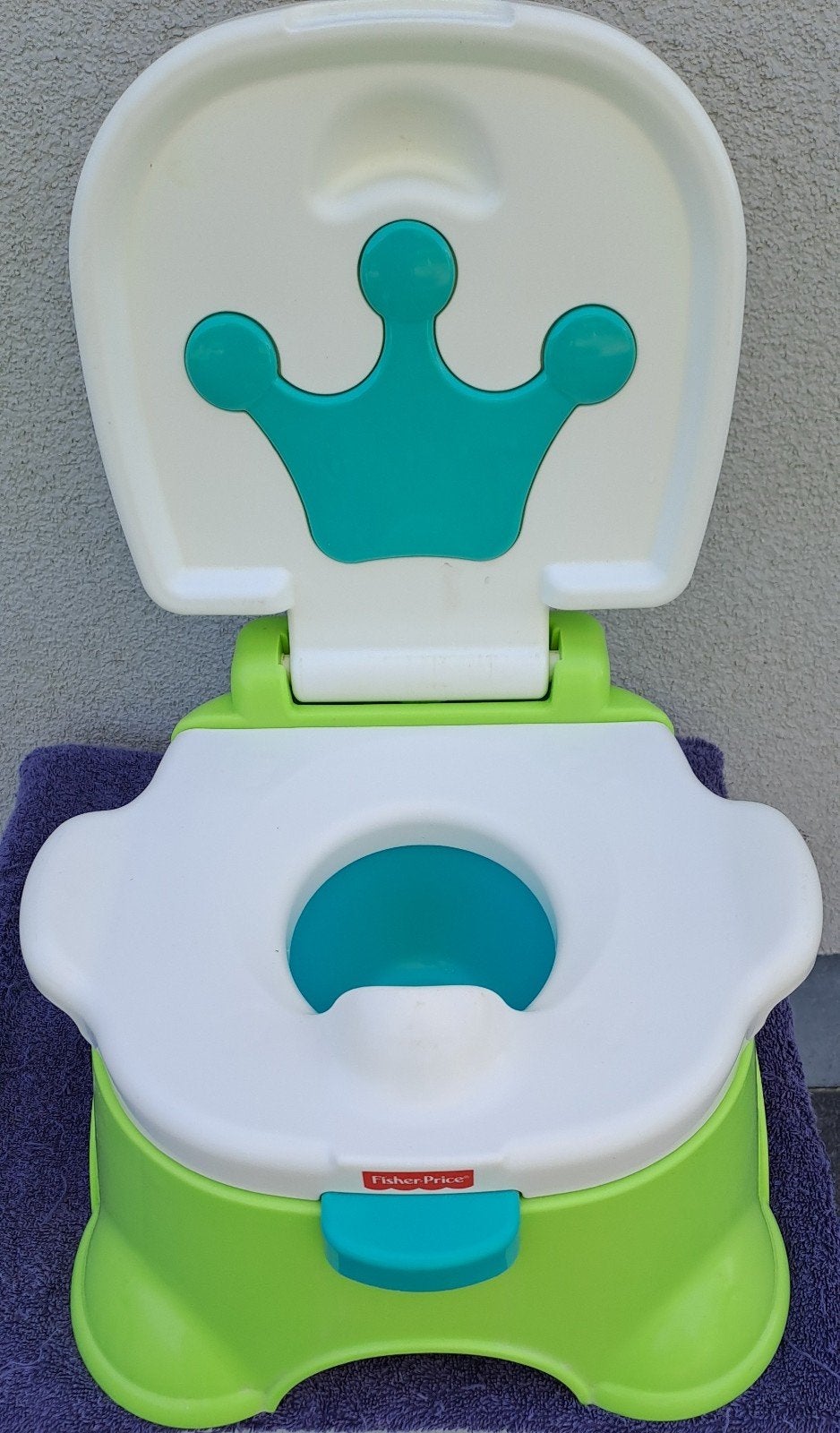Baby wc potje "Fisher-Price" met muziek 3 delig, zachtgroen., Ophalen, Zo goed als nieuw