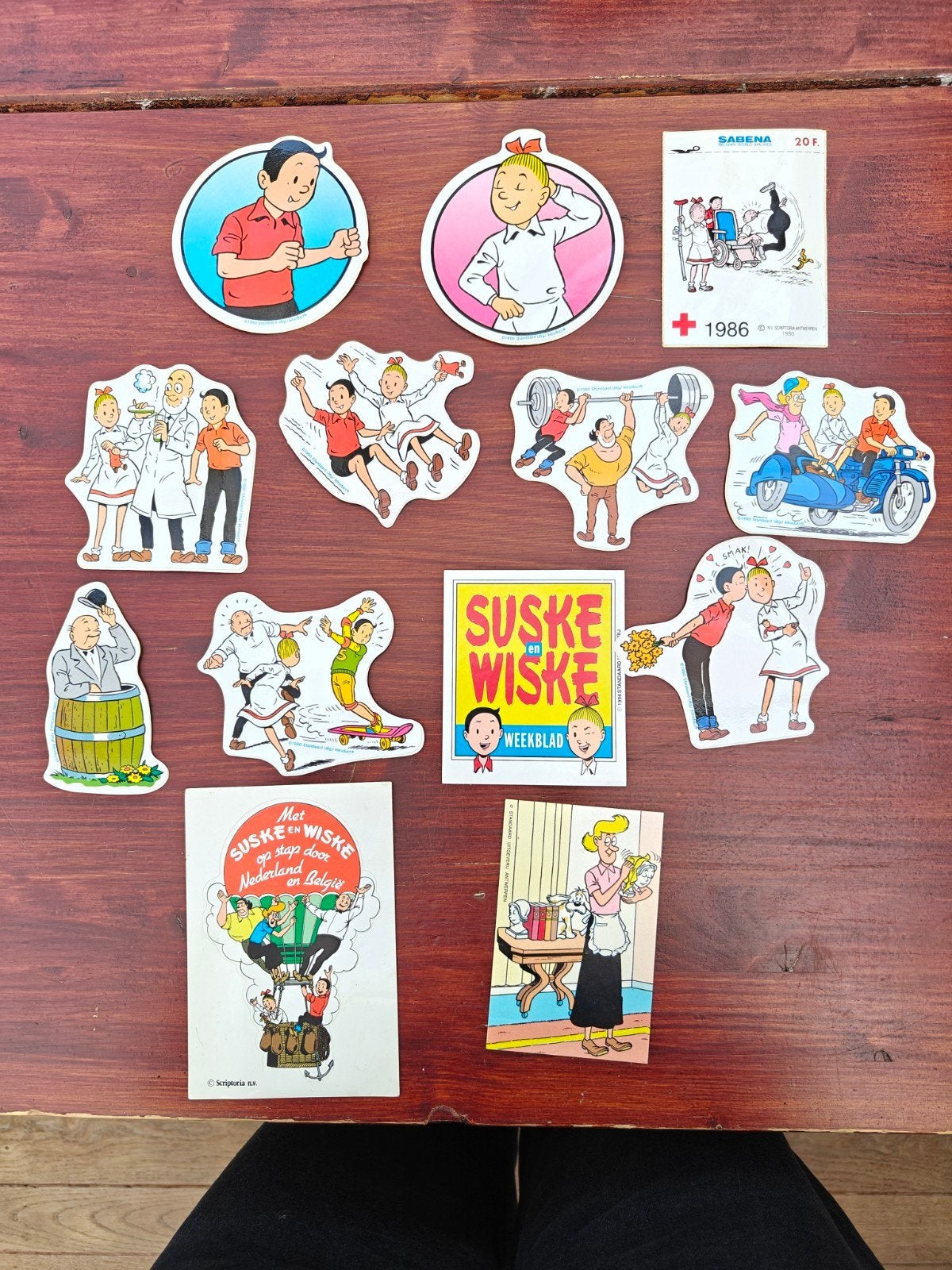 Reeks stickers Suske en Wiske, onberispelijk, vintage, Verzamelen, Ophalen of Verzenden, Suske en Wiske