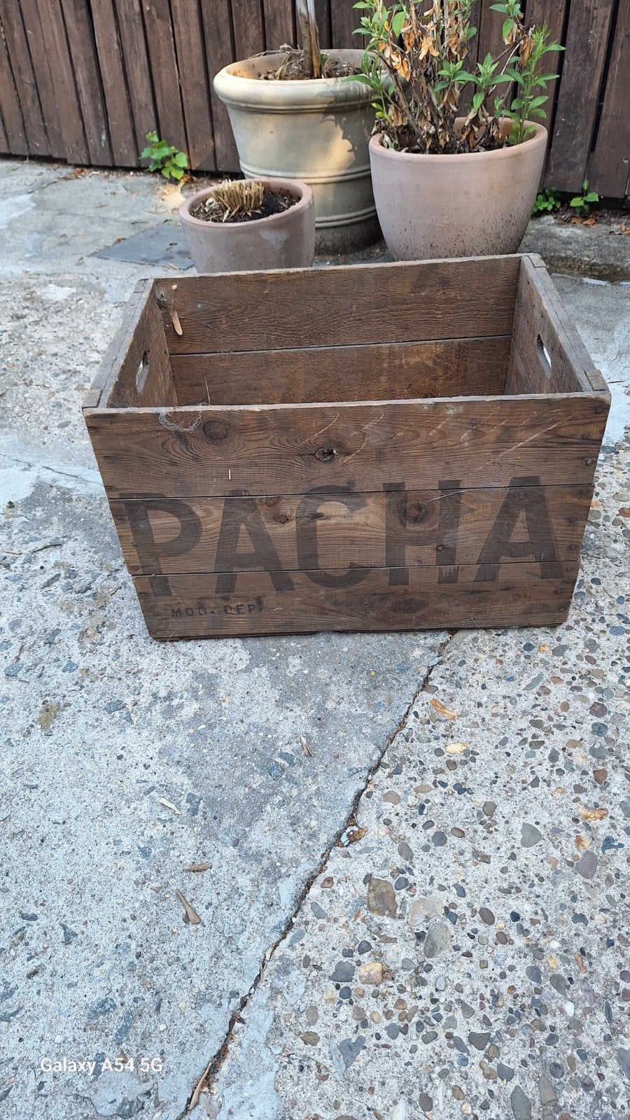 pacha houten bak, Ophalen