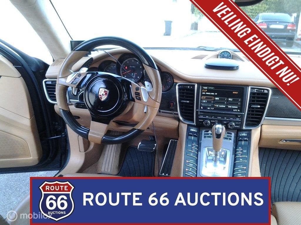 Porsche Panamera Turbo | 2010 | Route 66 Auctions, Auto's, Gebruikt, Zwart, Bedrijf, Handgeschakeld