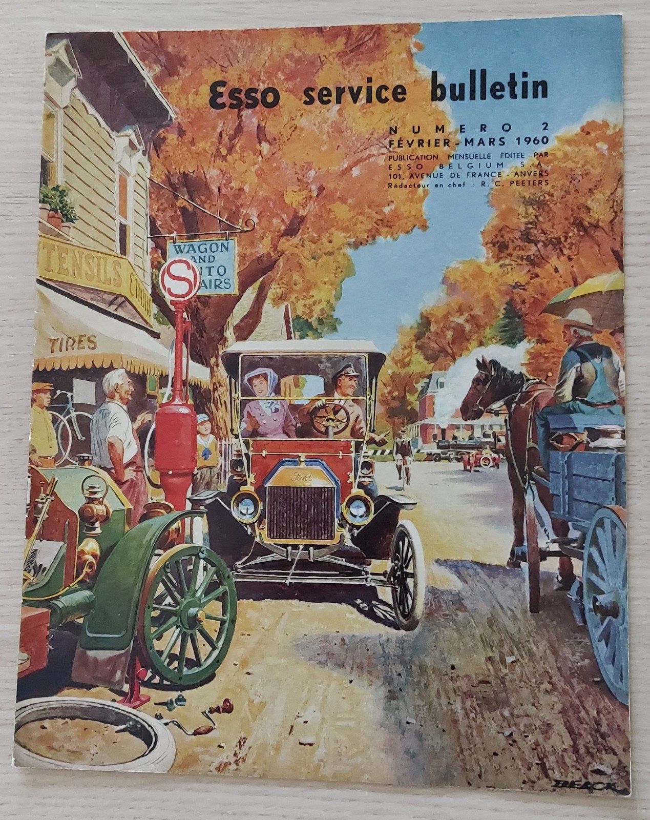 Lot de 3 Revues Vintage "Esso Service Bulletin" (1959-1960), Enlèvement