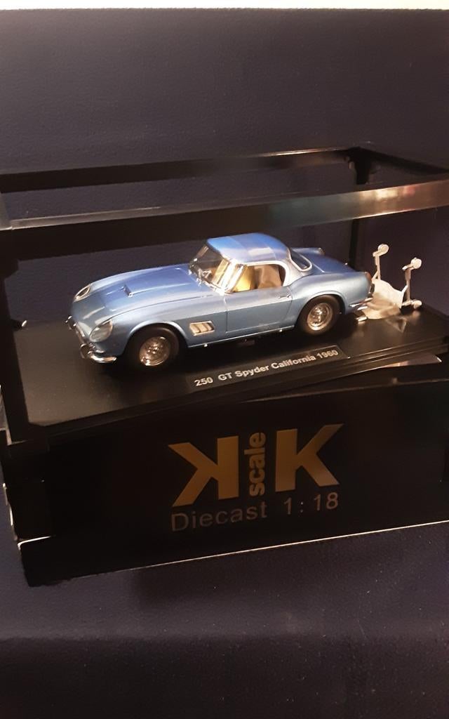 1/18 KK SCALE FERRARI GT 250 Cal.Spy. 1960, Ophalen of Verzenden, Zo goed als nieuw, Auto, Overige merken