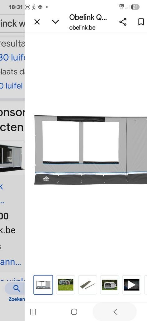 Voorwand voor luifeltent van 4.50 m, Particulier