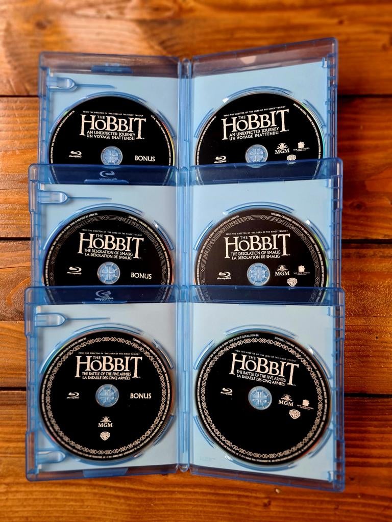 THE HOBBIT trilogy blu ray, Verzenden