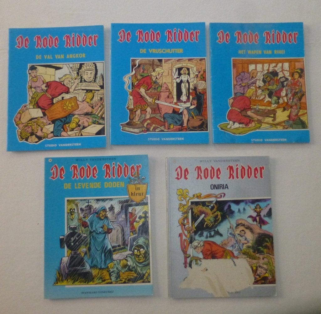 De Rode Ridder 5 strips + poster, Plusieurs BD, Enlèvement, Utilisé