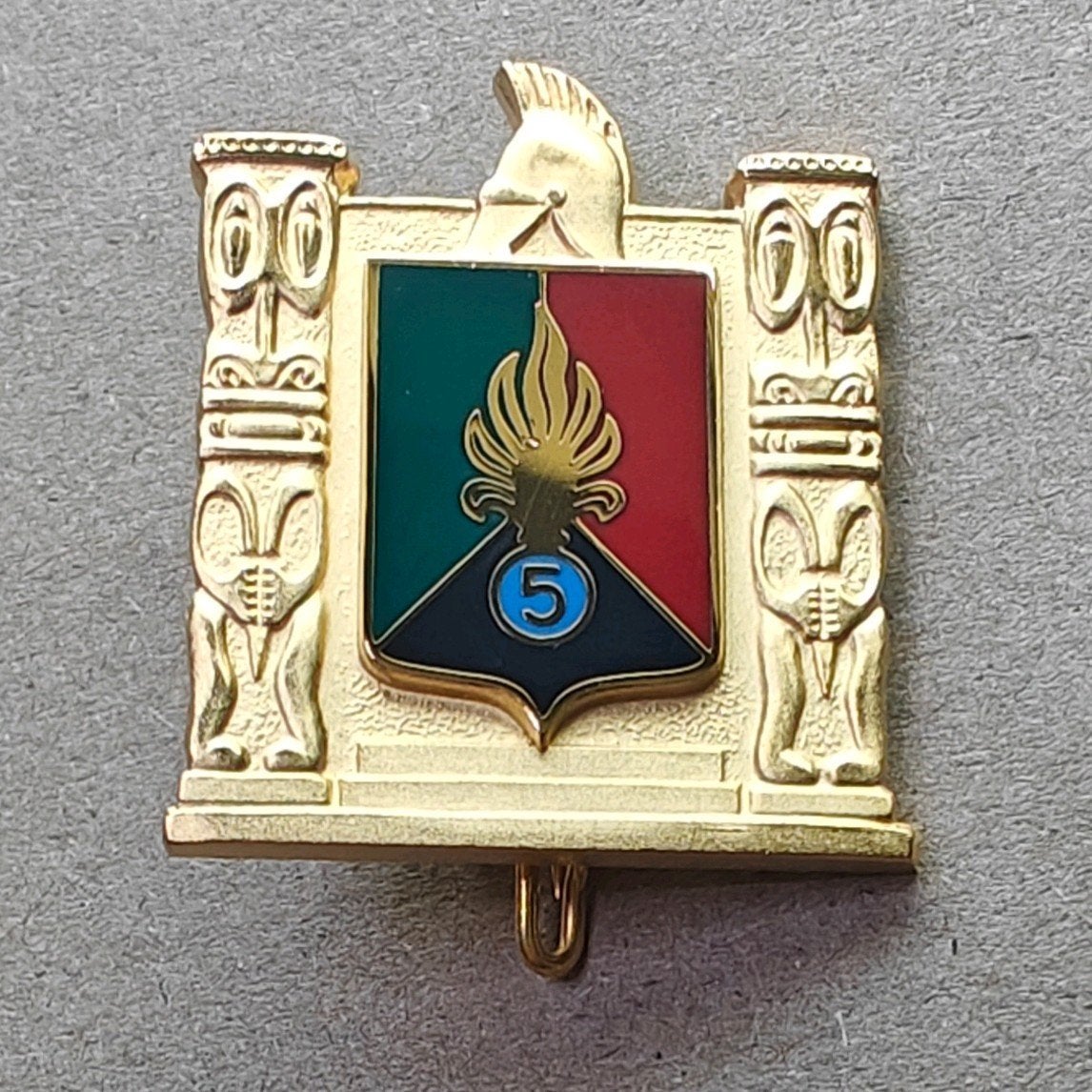 5e régiment d'infanterie de la Légion étrangère française., Collections, Enlèvement ou Envoi, Armée de terre, Emblème ou Badge
