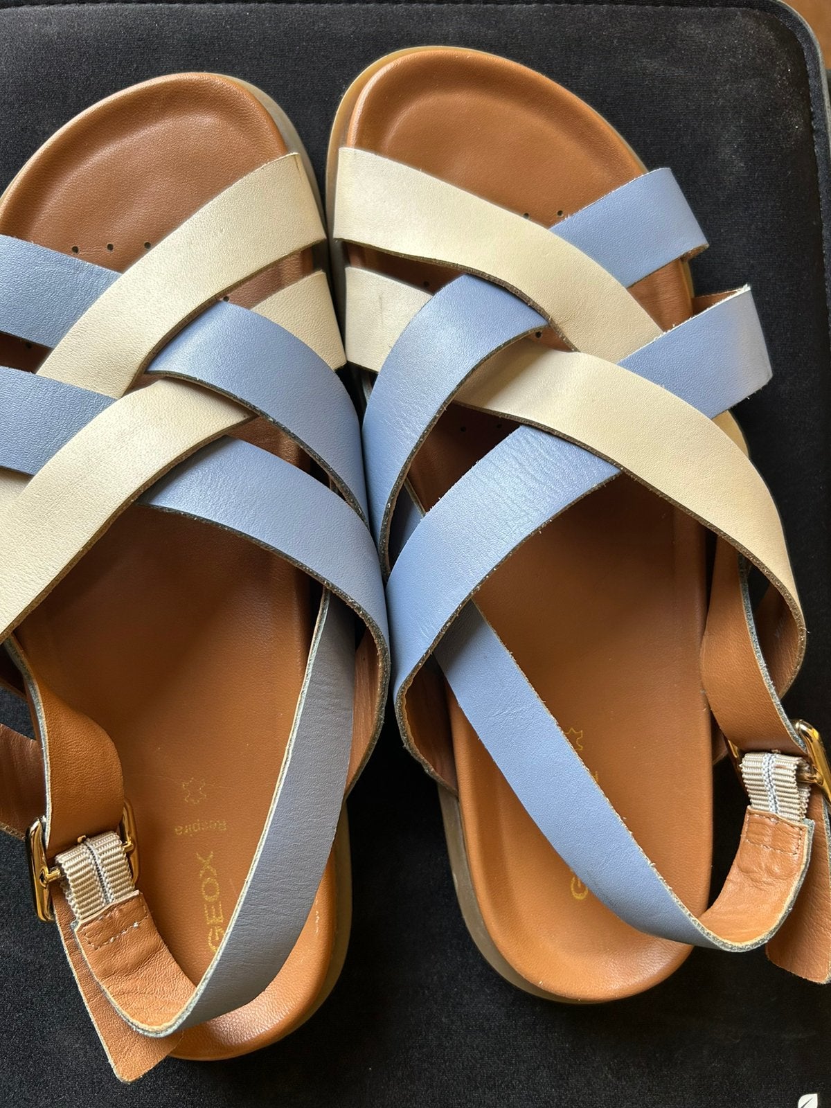 Sandales GEOX ADELASH femme Beige bleu clair – Pointure 39, Enlèvement, Comme neuf, Beige