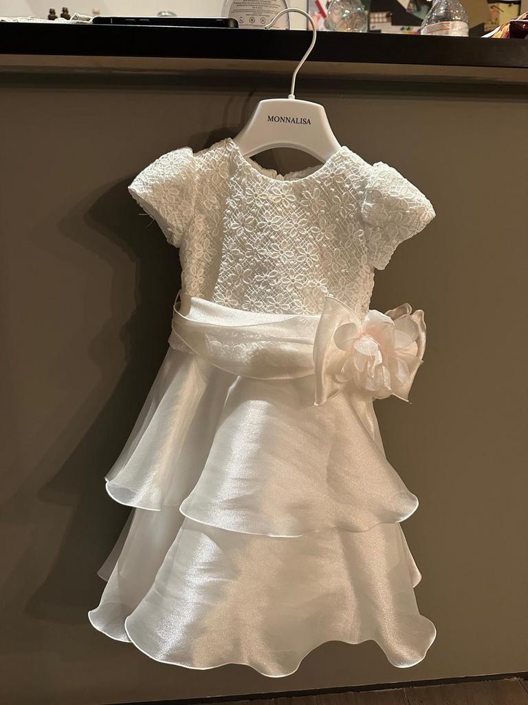 Robe de suite pour fille taille 98, Enlèvement ou Envoi, Comme neuf, Blanc, Robe de demoiselle d'honneur