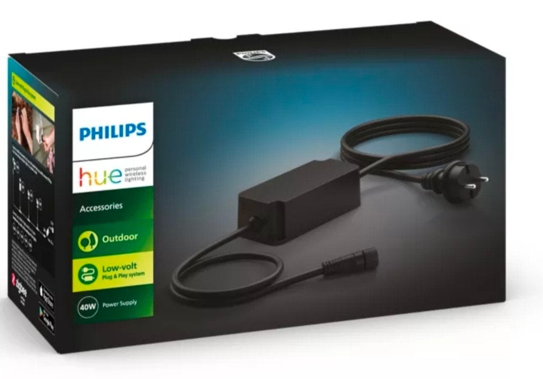 Philips Hue buitenvoeding 40 Watt, Synthétique, Enlèvement, Alimentation secteur, Moins de 50 watts