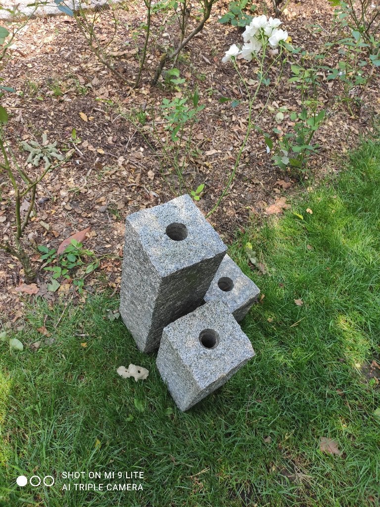 3 fontein zuilen graniet, Ophalen, Zo goed als nieuw, Graniet, Fontein