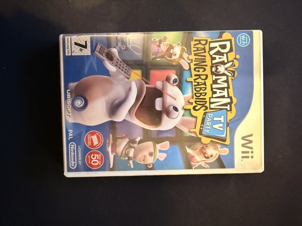 Rayman Raving Rabbids TV Party Wii – compleet, Consoles de jeu & Jeux vidéo, Enlèvement ou Envoi, Autres genres, Utilisé, À partir de 3 ans