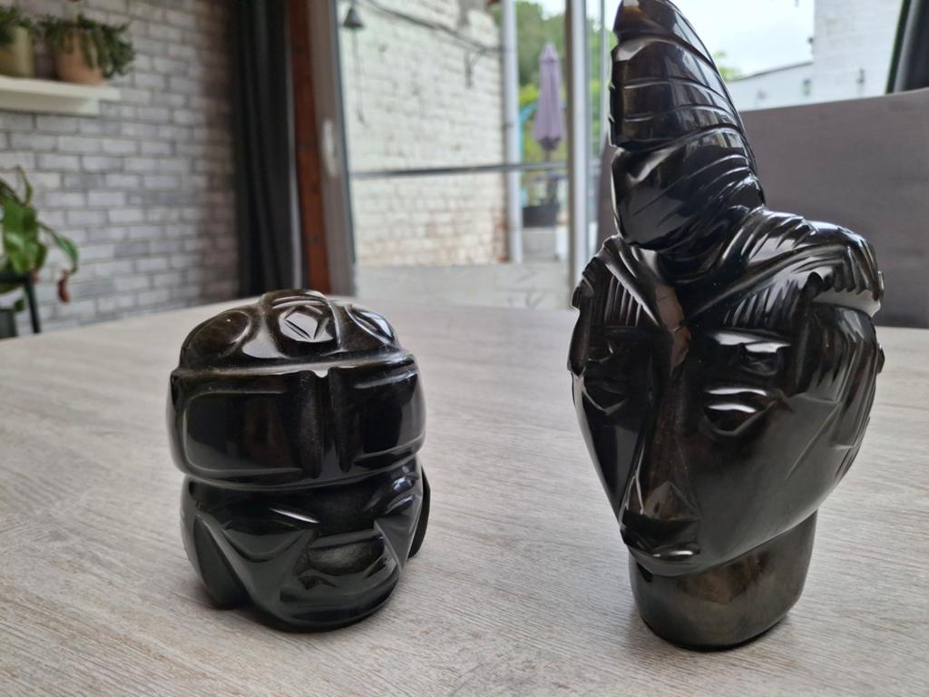 Ensemble de statues mexicaines vintage — Obsidienne dorée sc, Maison & Meubles, Accessoires pour la Maison | Statues de Bouddha