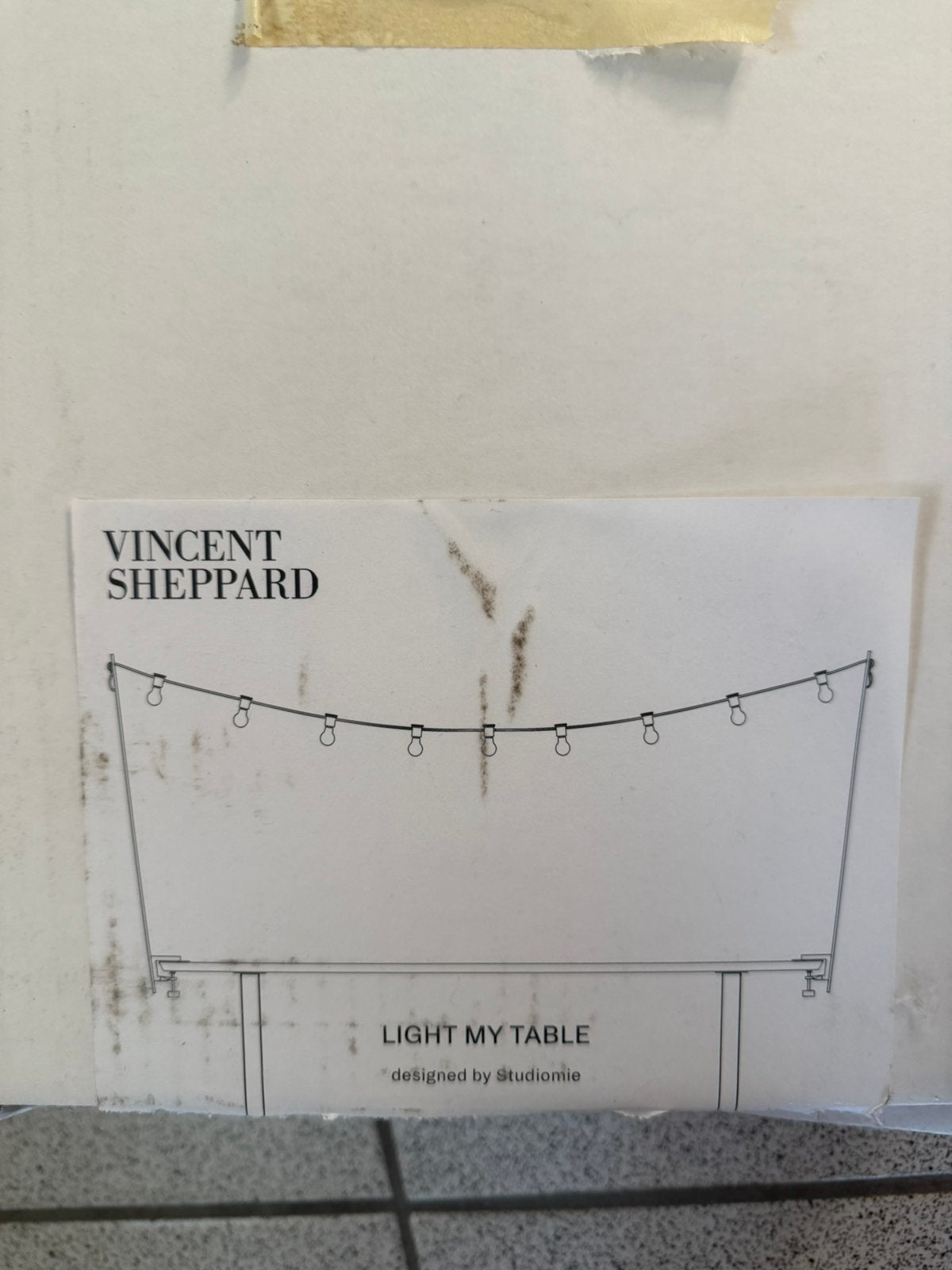 Illuminez ma table (Vincent Sheppard), Enlèvement ou Envoi