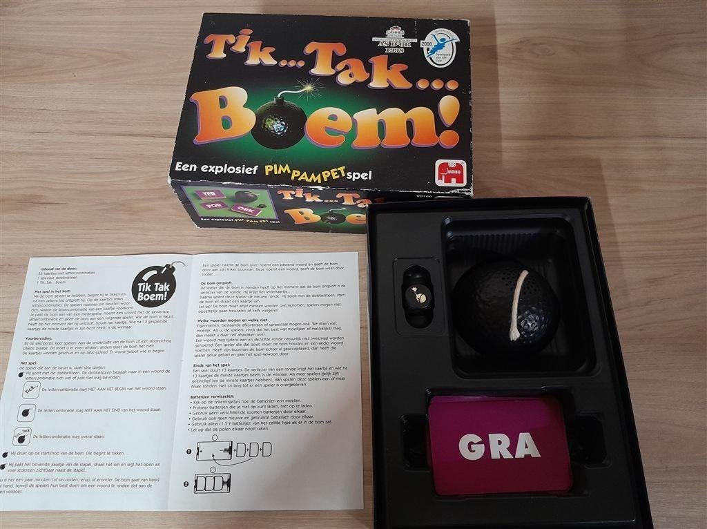 Tik tak boem - een explosief pim pam pet spel - s1444, Verzenden, Zo goed als nieuw