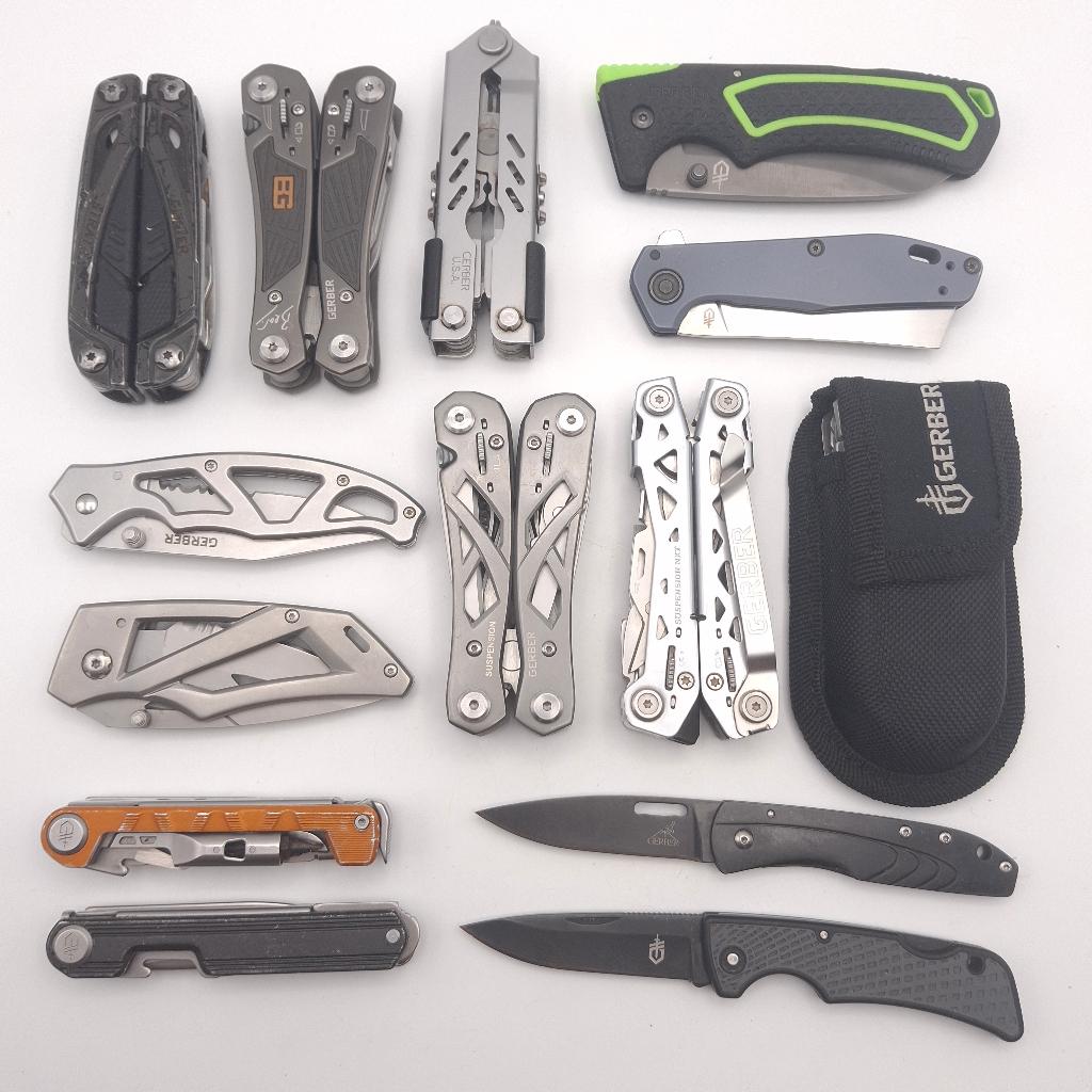 Gerber multitools en zakmessen per stuk, Caravans en Kamperen, Kampeergereedschap, Ophalen of Verzenden, Zo goed als nieuw