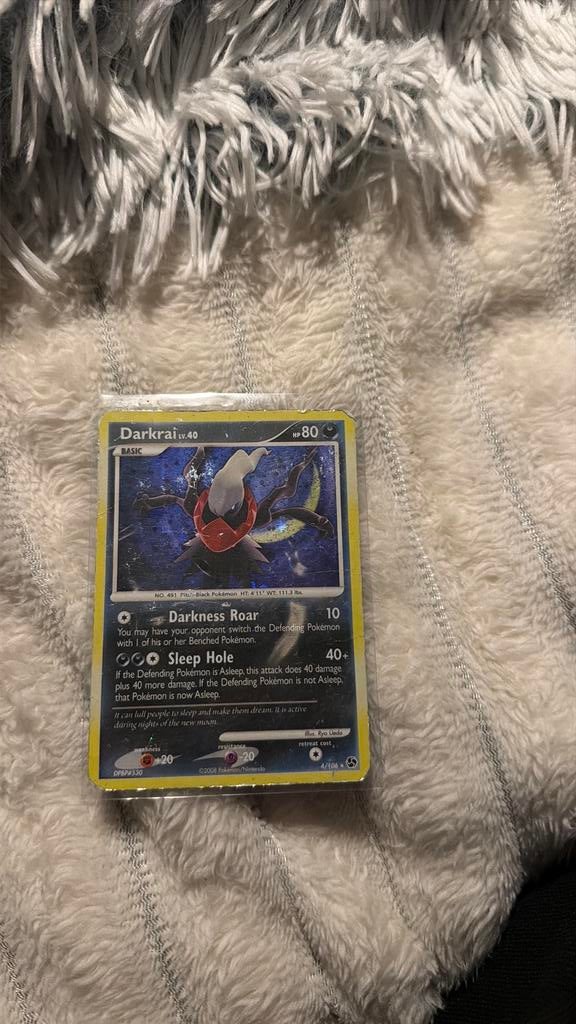 Darkrai holo heavy played 4/106, Hobby en Vrije tijd, Verzamelkaartspellen | Pokémon, Ophalen of Verzenden, Zo goed als nieuw
