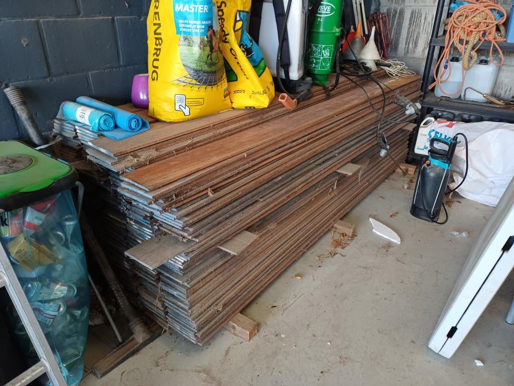 Afboording azobe planken, Ophalen, Planken