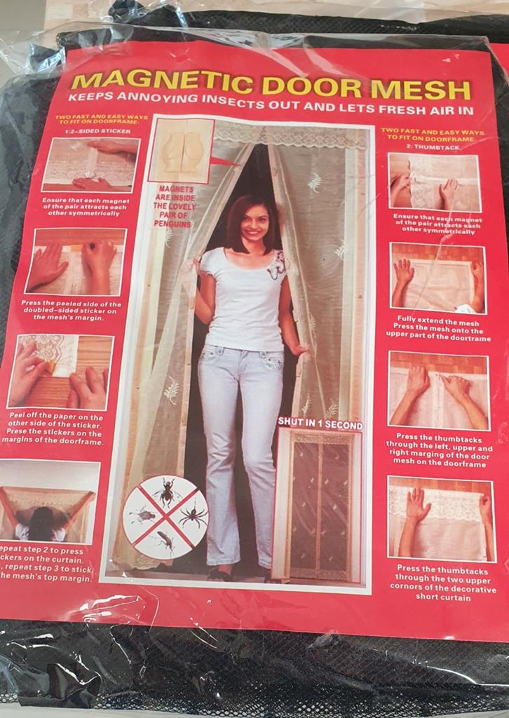 3 magnetic door mesh, om insecten buiten te houden, Tuin en Terras, Ophalen of Verzenden