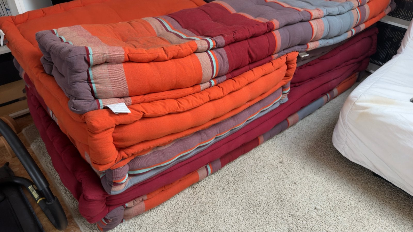Canape modulable en L 2mx1m + 1mx1m +1mx1m, 75 à 100 cm, 300 cm ou plus, Quatre personnes ou plus, Comme neuf