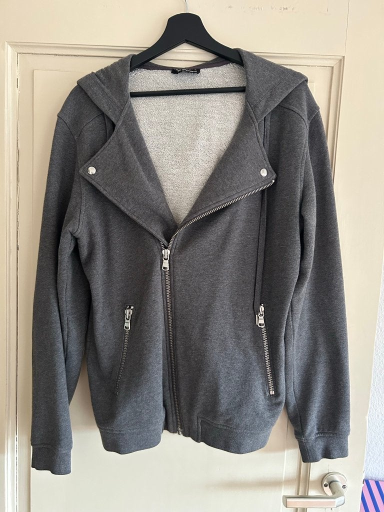 Veste/sweat à capuche coupe perfecto The Kooples, Gris, The kooples, Comme neuf, Enlèvement