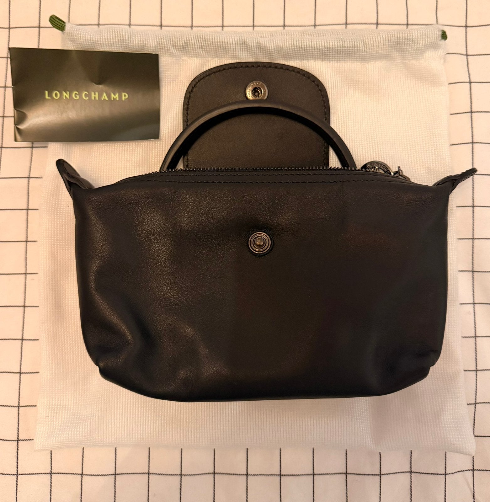 Longchamp - Pochette xs le pliage xtra - Cuir Noir, Envoi, Neuf, Noir, Sac à bandoulière