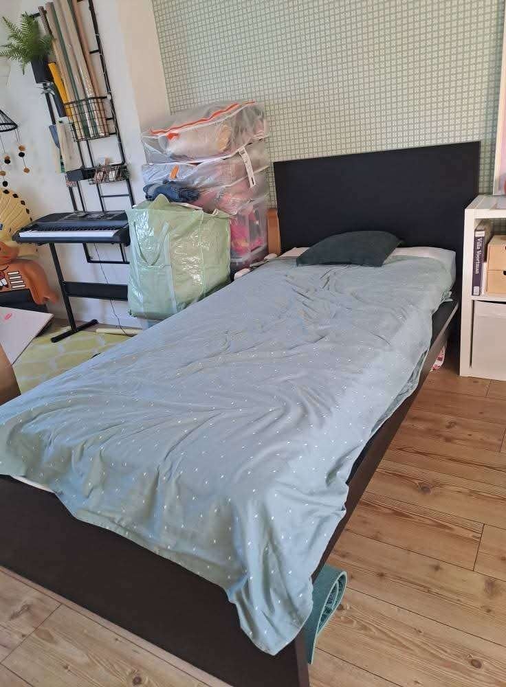 Bed ikea Malm, Maison & Meubles, Chambre à coucher | Lits, 90 cm, Enlèvement, 200 cm, Bois